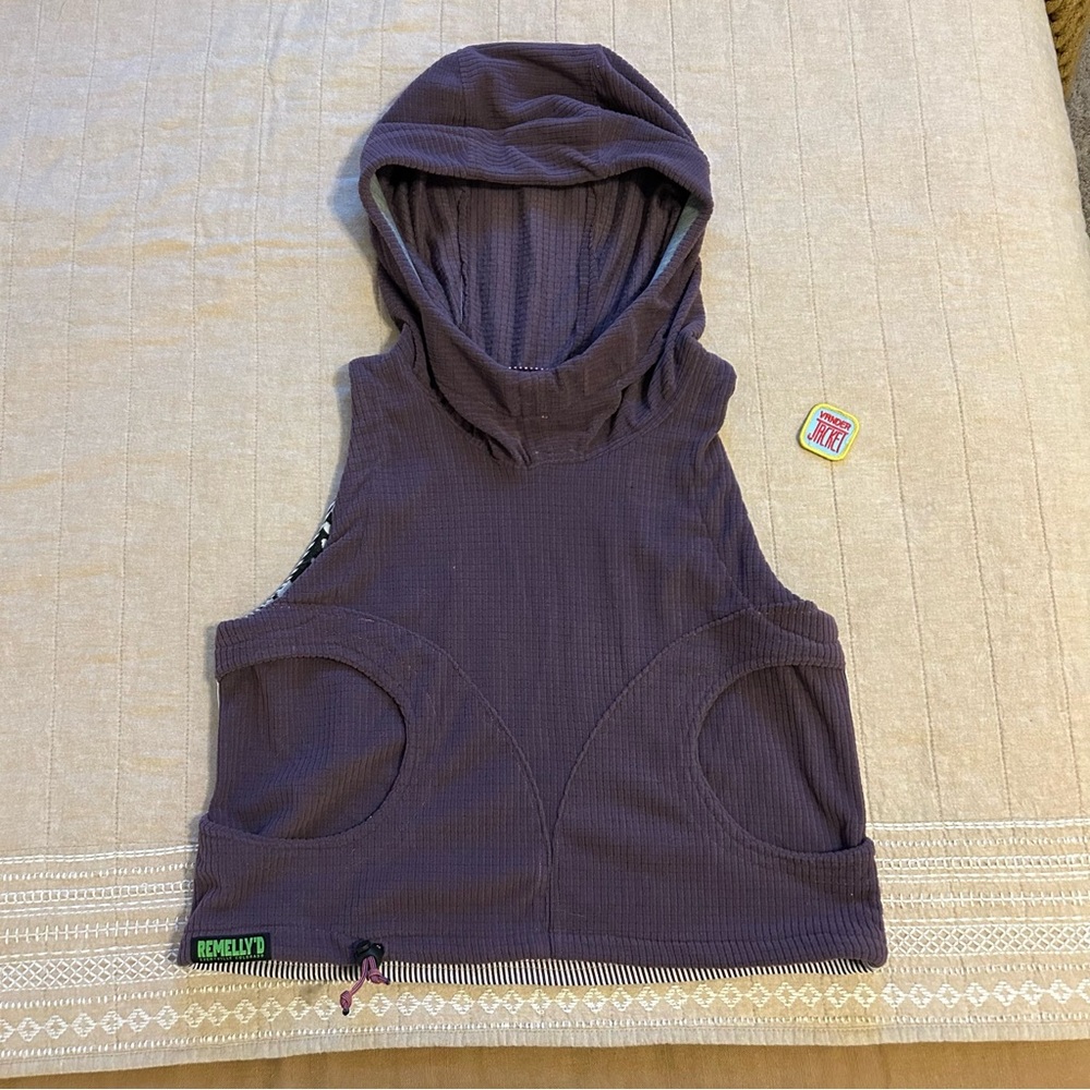 Vander Jacket Pullover Cropped Running Vest Melanzana fabric Size Small